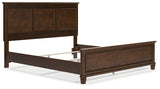 Danabrin California King Panel Bed with Mirrored Dresser and 2 Nightstands in Brown from Ashley - Luna Furniture