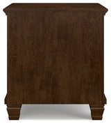 Danabrin California King Panel Bed with Mirrored Dresser and 2 Nightstands in Brown from Ashley - Luna Furniture