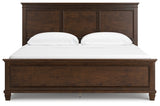 Danabrin California King Panel Bed with Mirrored Dresser and Chest in Brown from Ashley - Luna Furniture