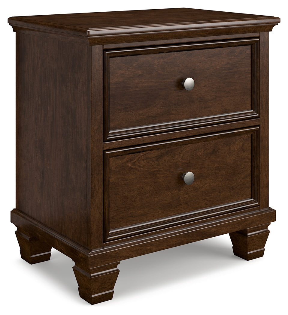 Danabrin California King Panel Bed with Mirrored Dresser, Chest and 2 Nightstands in Brown from Ashley - Luna Furniture