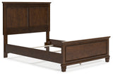 Danabrin Full Panel Bed with Mirrored Dresser and 2 Nightstands in Brown from Ashley - Luna Furniture