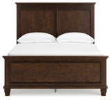 Danabrin Full Panel Bed with Mirrored Dresser and 2 Nightstands in Brown from Ashley - Luna Furniture