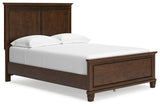 Danabrin Full Panel Bed with Mirrored Dresser and 2 Nightstands in Brown from Ashley - Luna Furniture