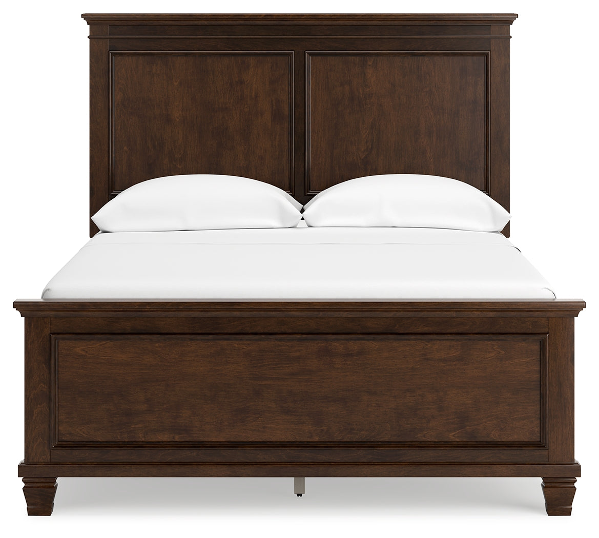 Danabrin Full Panel Bed with Mirrored Dresser and Chest in Brown from Ashley - Luna Furniture