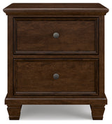 Danabrin Full Panel Bed with Mirrored Dresser and Nightstand in Brown from Ashley - Luna Furniture