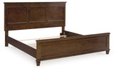 Danabrin King Panel Bed with Mirrored Dresser and Chest in Brown - PKG015185