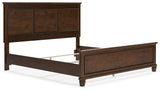 Danabrin King Panel Bed with Mirrored Dresser, Chest and 2 Nightstands in Brown - PKG015183