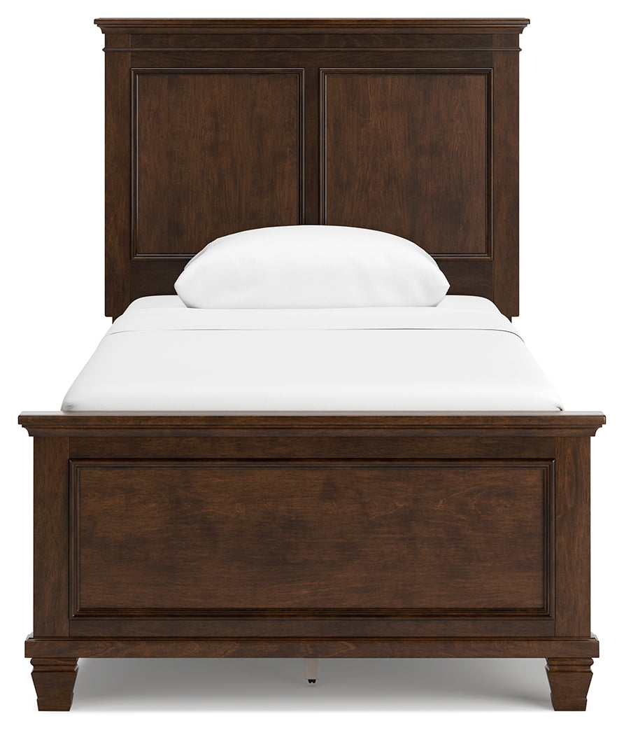 Danabrin Twin Panel Bed with Mirrored Dresser and 2 Nightstands in Brown from Ashley - Luna Furniture