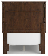 Danabrin Twin Panel Bed with Mirrored Dresser, Chest and Nightstand in Brown from Ashley - Luna Furniture