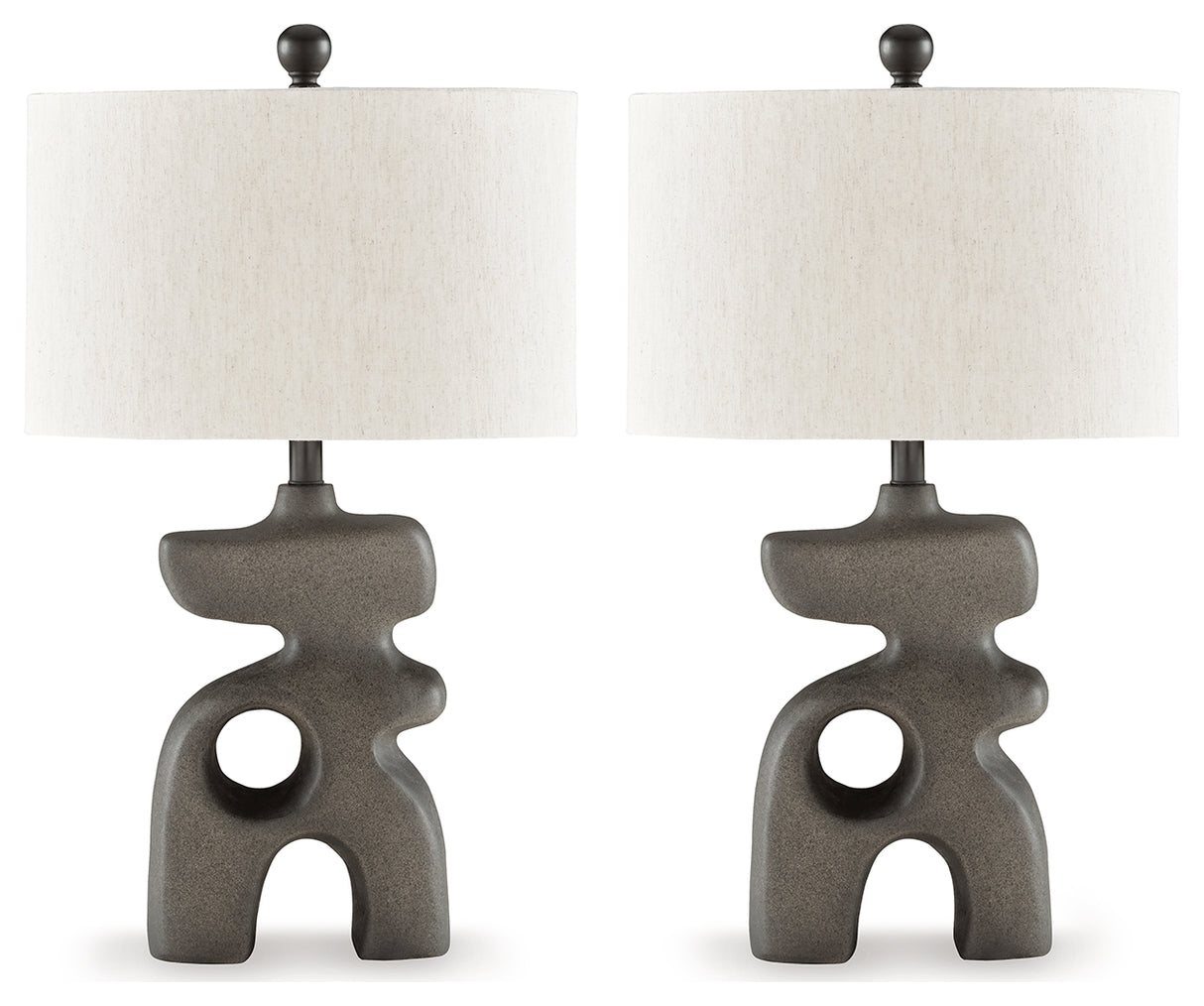 Danacy 2-Piece Table Lamp Set in Distressed Black - PKG016439