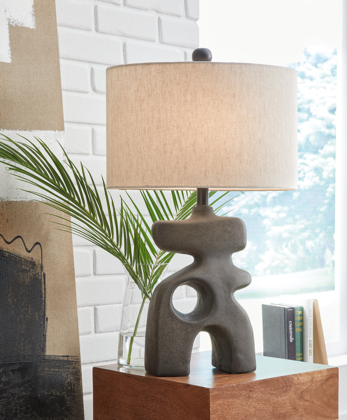 Danacy 2-Piece Table Lamp Set in Distressed Black - PKG016439