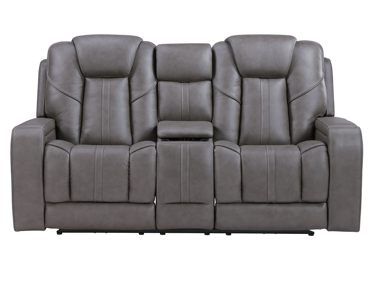 Daniel 3-Piece Triple Power Leather Reclining Home Theater Set from Steve Silver - Luna Furniture