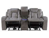 Daniel 3-Piece Triple Power Leather Reclining Home Theater Set from Steve Silver - Luna Furniture