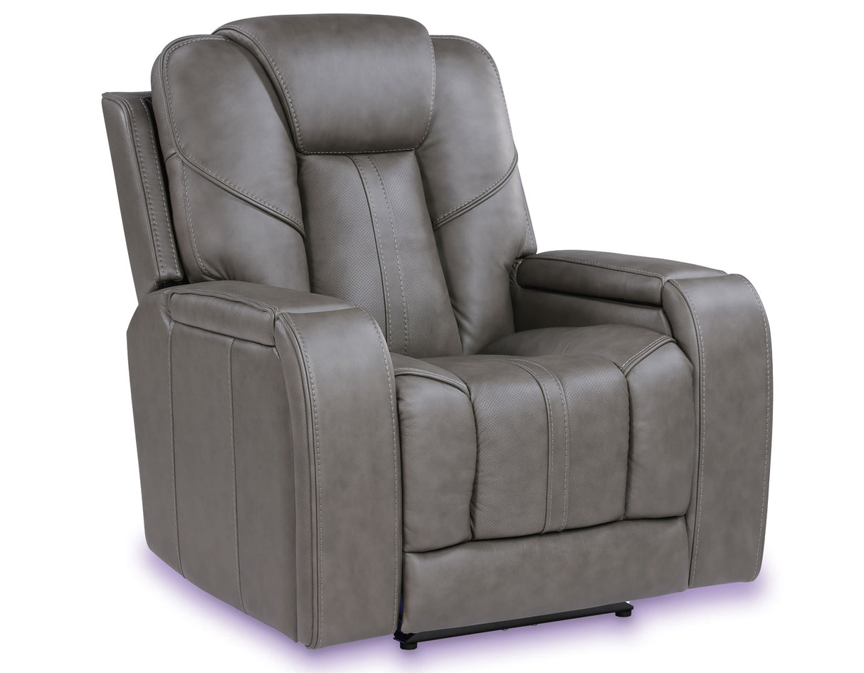 Daniel 3-Piece Triple Power Leather Reclining Home Theater Set from Steve Silver - Luna Furniture