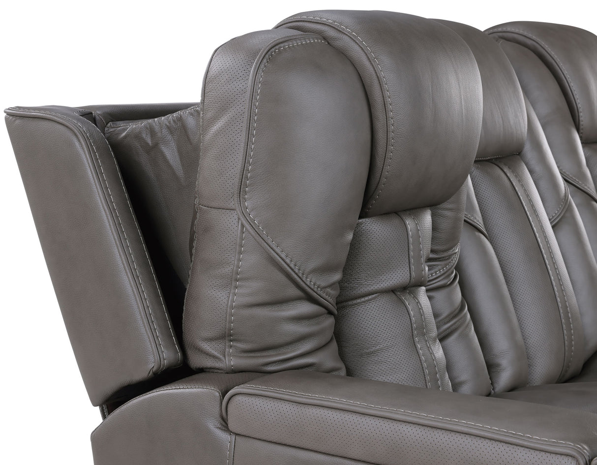 Daniel 3-Piece Triple Power Leather Reclining Home Theater Set from Steve Silver - Luna Furniture