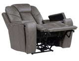 Daniel Triple Power Home Theater Leather Recliner with Built-in Speakers from Steve Silver - Luna Furniture