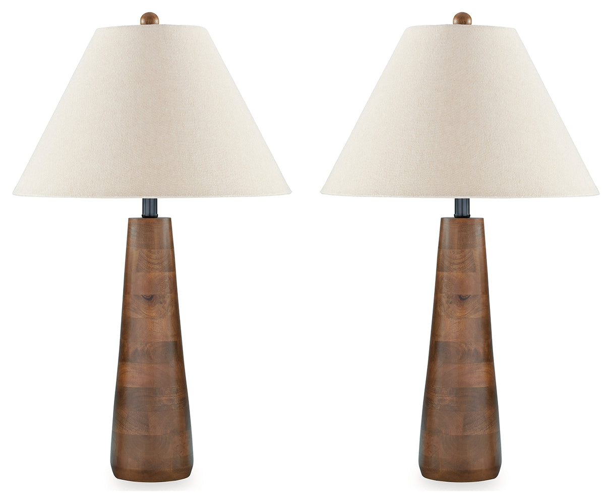 Danset 2-Piece Table Lamp Set in Brown - PKG016440