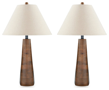 Danset 2-Piece Table Lamp Set in Brown - PKG016440