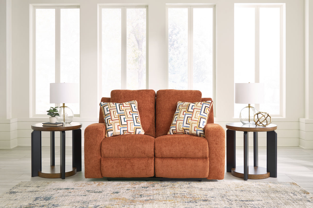 Danum Spice Reclining Loveseat from Ashley - Luna Furniture