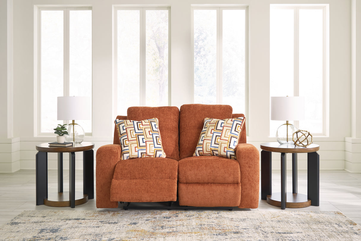 Danum Spice Reclining Loveseat from Ashley - Luna Furniture