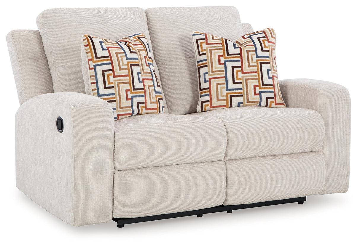 Danum Stone Reclining Loveseat from Ashley - Luna Furniture