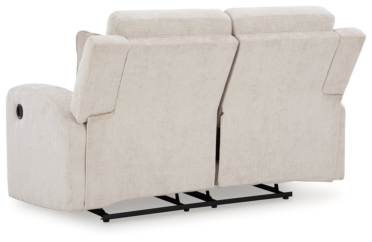 Danum Stone Reclining Loveseat from Ashley - Luna Furniture