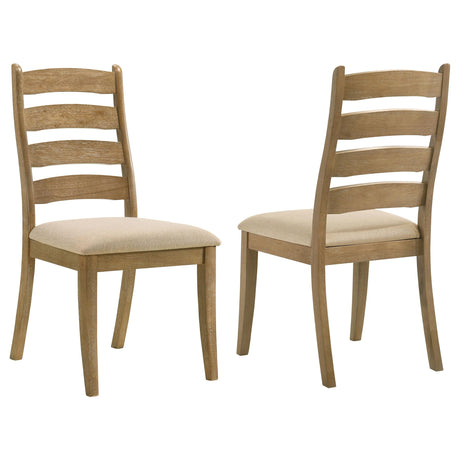 Danvers Ladder Back Dining Side Chair Brown Oak (Set of 2) from Coaster - Luna Furniture