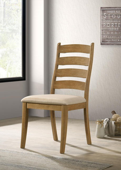 Danvers Ladder Back Dining Side Chair Brown Oak (Set of 2) from Coaster - Luna Furniture