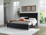 Danziar King Panel Bed with Mirrored Dresser and 2 Nightstands in Black from Ashley - Luna Furniture