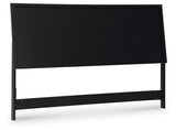 Danziar King Panel Headboard with Mirrored Dresser and Chest in Black - PKG016025