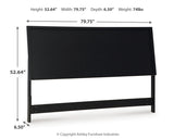 Danziar King Panel Headboard with Mirrored Dresser and Nightstand in Black - PKG016024