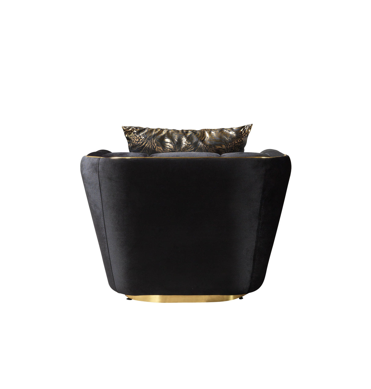 Daphne Black Velvet Chair - DAPHNE CHAIR-BLACK - Luna Furniture