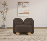 Daphne Chenille Fabric Chair in Brown from Meridian - Luna Furniture