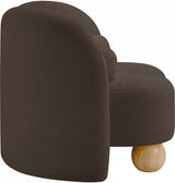 Daphne Chenille Fabric Chair in Brown from Meridian - Luna Furniture