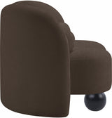 Daphne Chenille Fabric Chair in Brown from Meridian - Luna Furniture