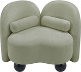 Daphne Chenille Fabric Chair in Mint from Meridian - Luna Furniture