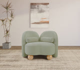 Daphne Chenille Fabric Chair in Mint from Meridian - Luna Furniture