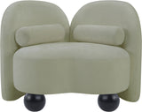 Daphne Chenille Fabric Chair in Mint from Meridian - Luna Furniture