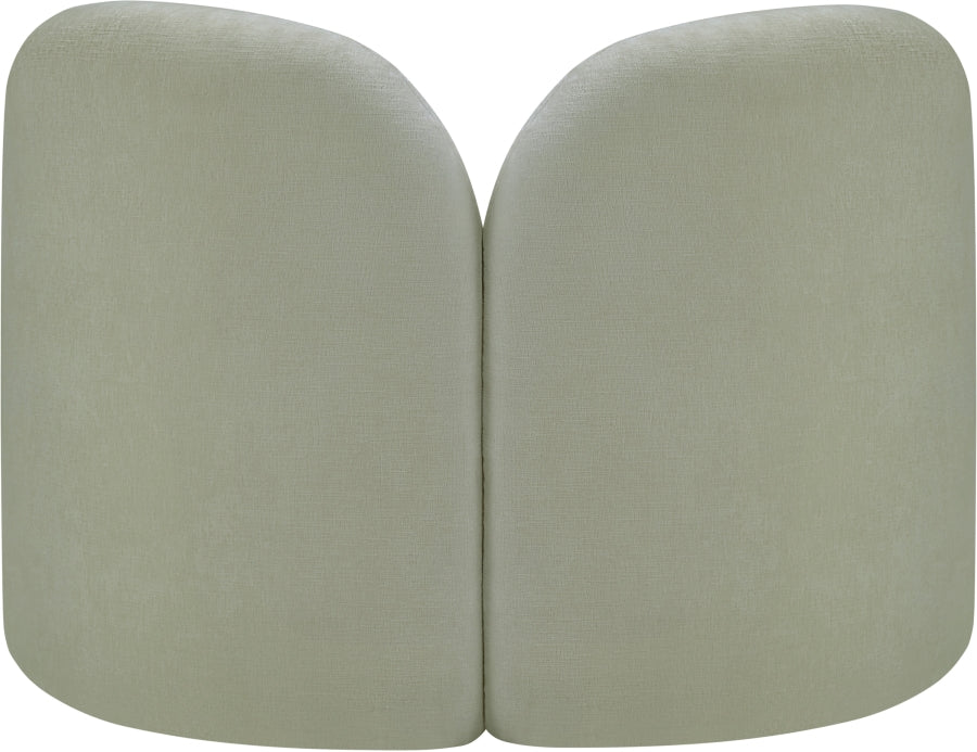 Daphne Chenille Fabric Chair in Mint from Meridian - Luna Furniture