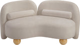 Daphne Chenille Fabric Loveseat in Beige from Meridian - Luna Furniture