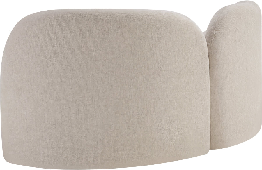 Daphne Chenille Fabric Loveseat in Beige from Meridian - Luna Furniture