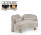 Daphne Chenille Fabric Loveseat in Beige from Meridian - Luna Furniture