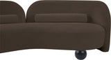 Daphne Chenille Fabric Loveseat in Brown from Meridian - Luna Furniture