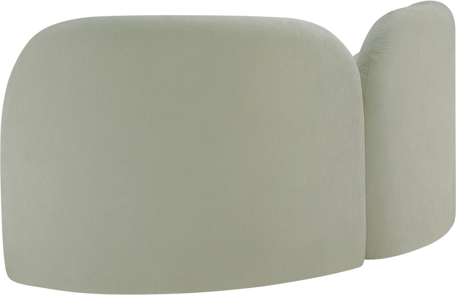 Daphne Chenille Fabric Loveseat in Mint from Meridian - Luna Furniture