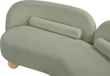 Daphne Chenille Fabric Loveseat in Mint from Meridian - Luna Furniture