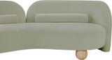 Daphne Chenille Fabric Loveseat in Mint from Meridian - Luna Furniture