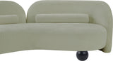 Daphne Chenille Fabric Loveseat in Mint from Meridian - Luna Furniture