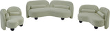 Daphne Chenille Fabric Loveseat in Mint from Meridian - Luna Furniture