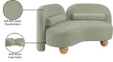 Daphne Chenille Fabric Loveseat in Mint from Meridian - Luna Furniture