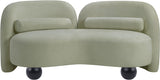 Daphne Chenille Fabric Loveseat in Mint from Meridian - Luna Furniture